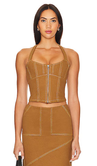 Cal Bustier in Khaki | Revolve Clothing (Global)