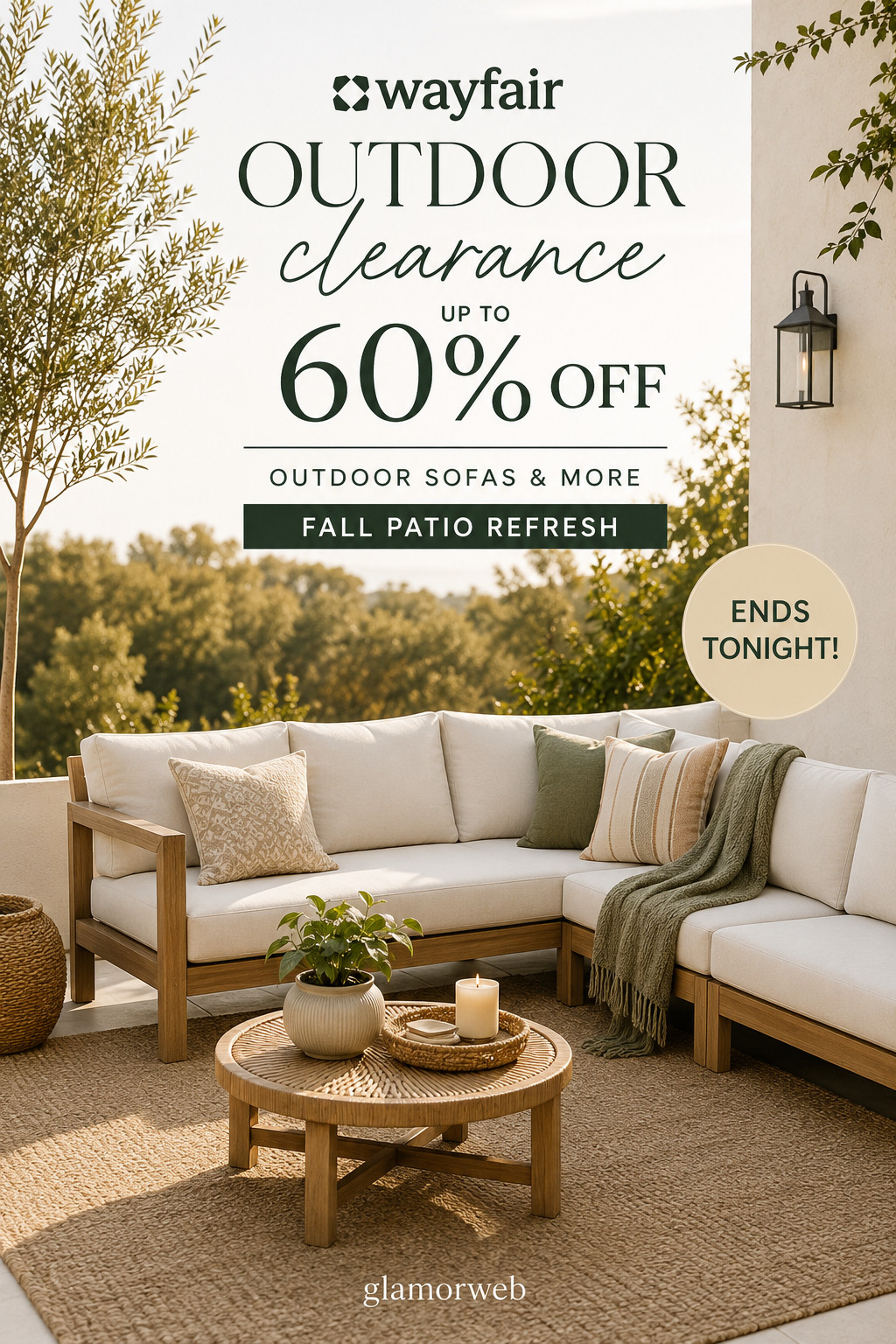 POV: you just turned your backyard into a private resort and didn’t spend a fortune doing it. I’m not even kidding—these Wayfair outdoor sofas look straight out of a designer catalog. The clean lines, the neutral cushions, the cozy layered textures… it’s giving luxury vacation energy without the luxury price tag. And right now? Wayfair Outdoor Clearance is up to 60% OFF. Yes, sixty.

If you’ve been waiting for a sign to upgrade your patio, this is it. These sectional sofas are perfect for hosting, slow mornings with coffee, or those golden hour wine nights we all dream about. Add a throw, a lantern, maybe a few pillows and suddenly your outdoor space feels like a whole new extension of your home.

But here’s the thing—this sale ends tonight. The best pieces? Already going fast. So if you’ve been eyeing that dreamy setup… don’t wait.

#Wayfair #WayfairFinds #OutdoorLiving #PatioGoals #LuxuryHome #BackyardInspo #HomeDecor #LTKHome #SaleAlert #OutdoorSofa #FallRefresh #CozyHome #NeutralAesthetic #HomeInspo #DealAlert 

 #LTKSeasonal #LTKHome #LTKSaleAlert