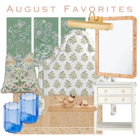 August best sellers!
Chinoiserie panel; burl wood mirror; scalloped sconce; picture light; white nightstand; Erin gates rug; raffia sandals; upholstered headboard; block print; colored glasses

#LTKhome #LTKSale #LTKFind