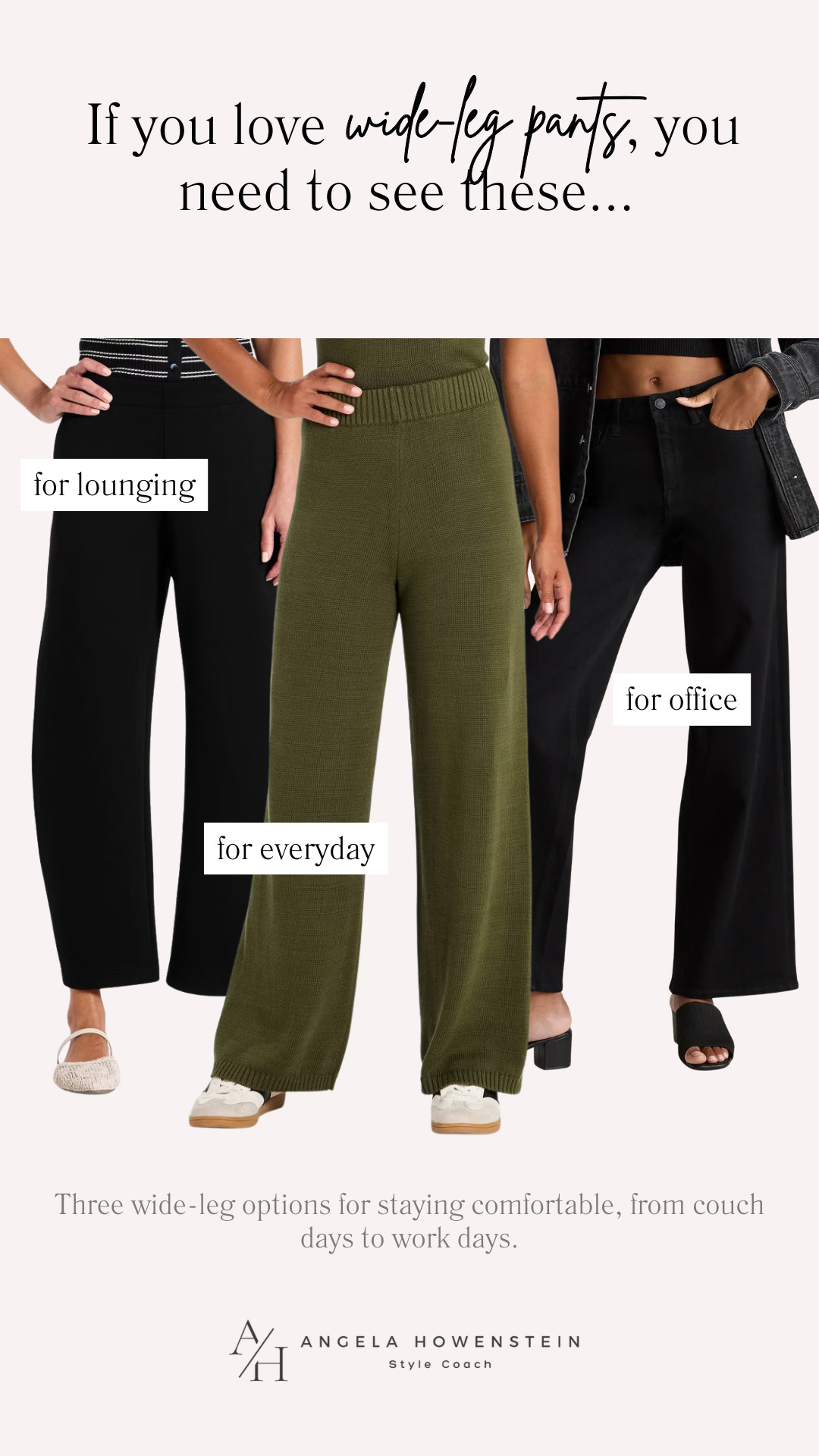 122 of you bought the sweatpants last week, so here’s what I wear when I have to leave the house! 😉 Three wide-leg options: easy sweatpants for relaxed days, Quince stretch wide-leg jeans for everyday, and ponte barrel pants when I need to look polished for work.

👩‍💻 LTK PRO TIPS
❤️ Heart = Support my posts ;-)
🔖 Save = Get sale & restock alerts for the things you love!
📋 Lists = Keep favorites organized (List ideas: Christmas, Birthdays, and Vacations!)
📲 Share = Send lists and products to a friend (or your daughters like me).
💬 Comment = Ask me anything, and I’ll answer. ;-) 

 #LTKootd #LTKSeasonal #LTKOver40