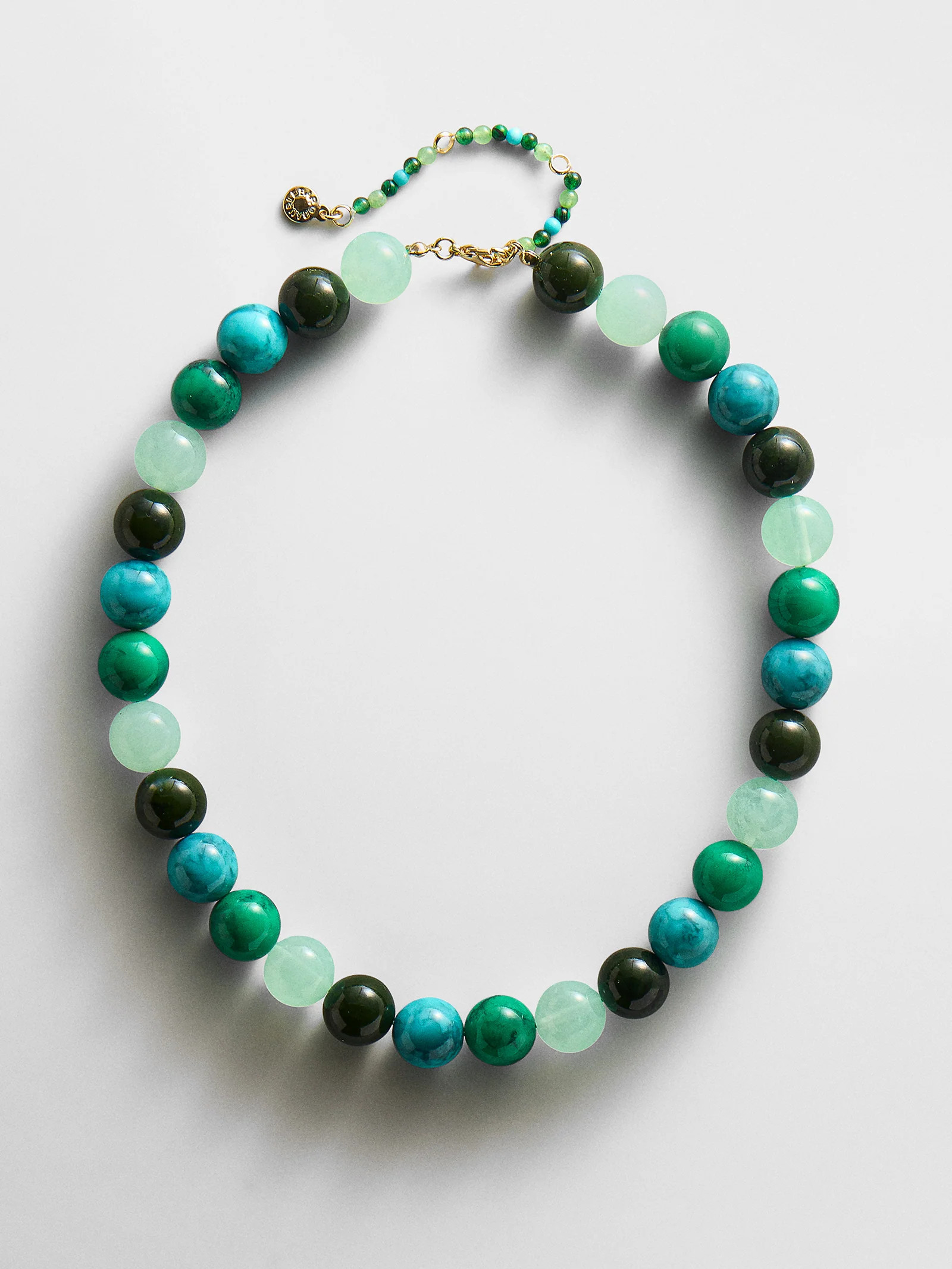 Mini Jane Beaded Necklace - Blue Multi Bead | BaubleBar