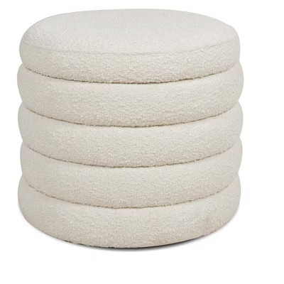 OUTSUPPLY Black Storage Ottoman, Hidden Compartment, Non-Slip Feet, Medium Firm Seat for Living Room | Target