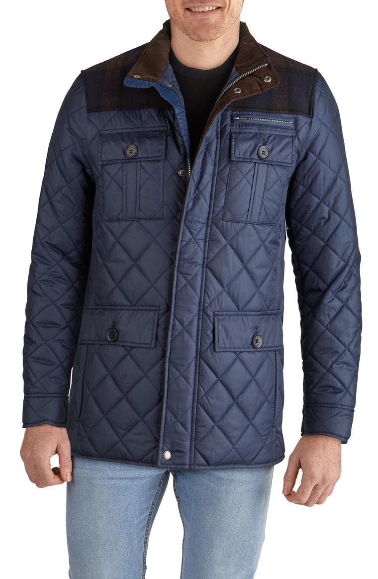 Cole Haan Signature Mixed Media Quilted Jacket | Nordstrom | Nordstrom