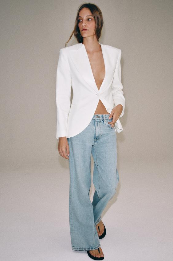 ZW COLLECTION LOW RISE WIDE LEG JEANS | Zara US