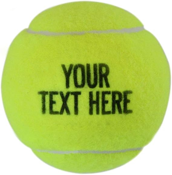 ChalkTalkSPORTS Personalized Printed Tennis Ball | Custom Text | | Amazon (US)