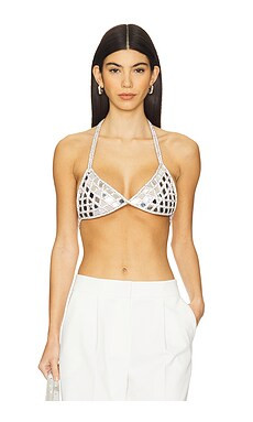 Nue Studio Mirror Triangle Bra in Crystal from Revolve.com | Revolve Clothing (Global)