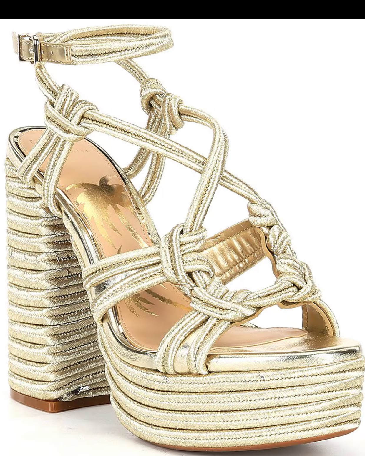 Great summer shoe! Love these gold platforms, they are so comfortable! I personally am really tall, but still love to wear a high heel - these clock in at just under 6 inches.

#LTKSeasonal #LTKShoeCrush #LTKxNSale