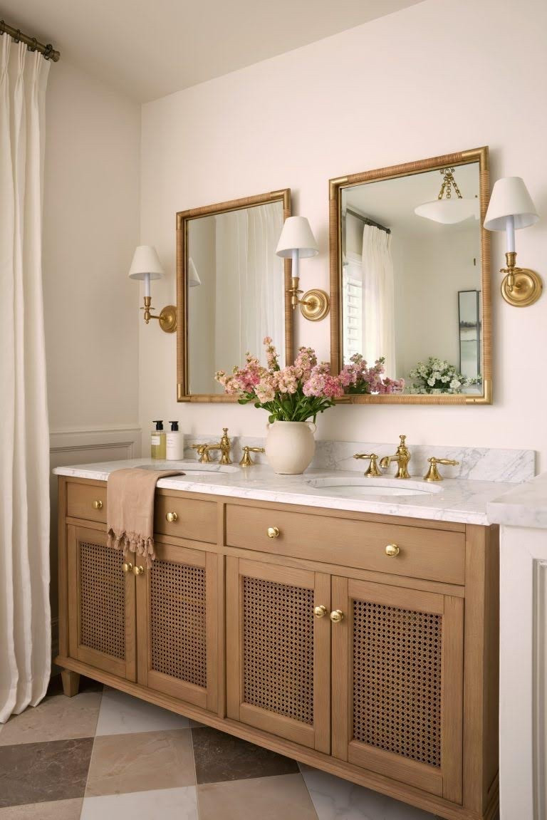 Warm Earth-Tone Bathroom Design Tips:

- Layer textures with natural wood, stone, and warm metals for a balanced look

- Mix creamy paint tones with subtle warm undertones for a timeless palette

- Add small organic accents to elevate the space without clutter

Each item in this post is selected to feel cohesive, calming, and effortlessly elegant

✨ Shop the full collection below
✨ Follow my LTK shop for daily inspiration
✨ Full home tours + sources on HomeBunch, and daily interiors on Instagram

Interior Designer: AKB Design (@akbdesign)
Photography: @sylvieli

#EarthToneBathroom #WarmNeutralDecor #OrganicModern #SpaLikeBathroom #CozyHome #TimelessInteriors

#LTKSaleAlert #LTKHome #LTKFindsUnder100