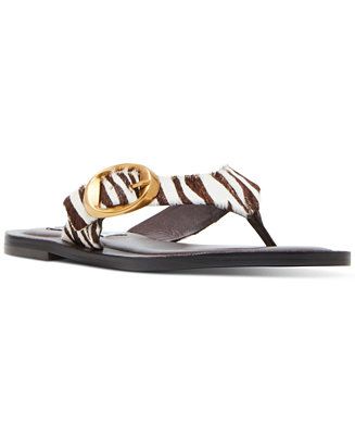 Women's Rays Buckle T-Strap Slide Sandals | Macy's