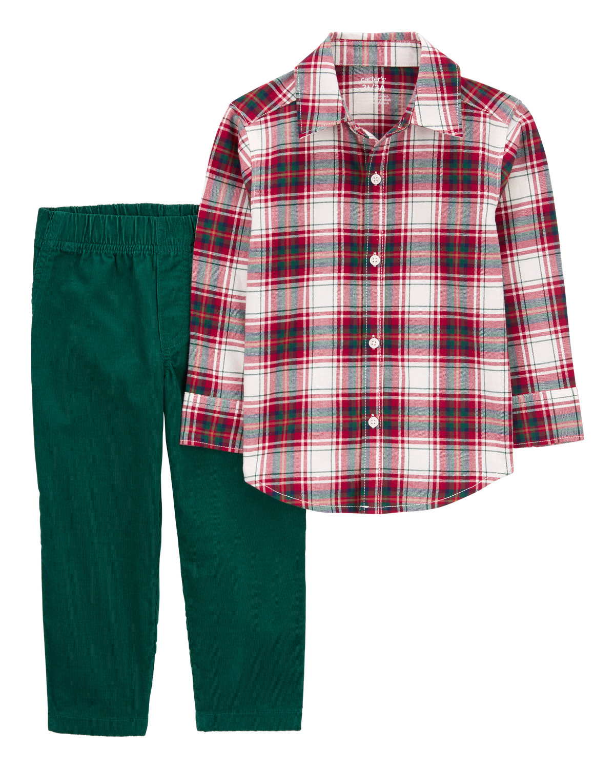 Toddler 2-Piece Plaid Button-Down & Pull-On Corduroy Pant Set - Carter's | Carter's | Carter's Inc
