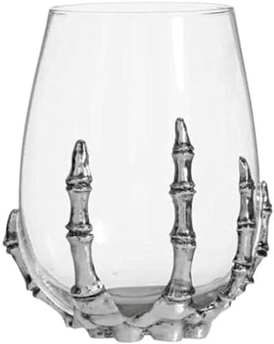 GPMYYBD Halloween Skeleton Wine Glass - Skeleton Hand Goblets, Skull Base Red Wine Glass for Hall... | Amazon (US)
