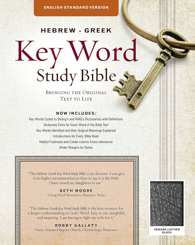The Hebrew-Greek Key Word Study Bible: ESV Edition, Genuine Leather Black | Amazon (US)