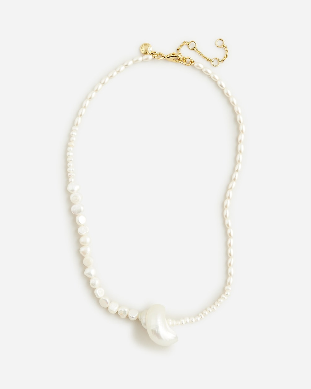 Seashell and pearl pendant necklace | J. Crew US