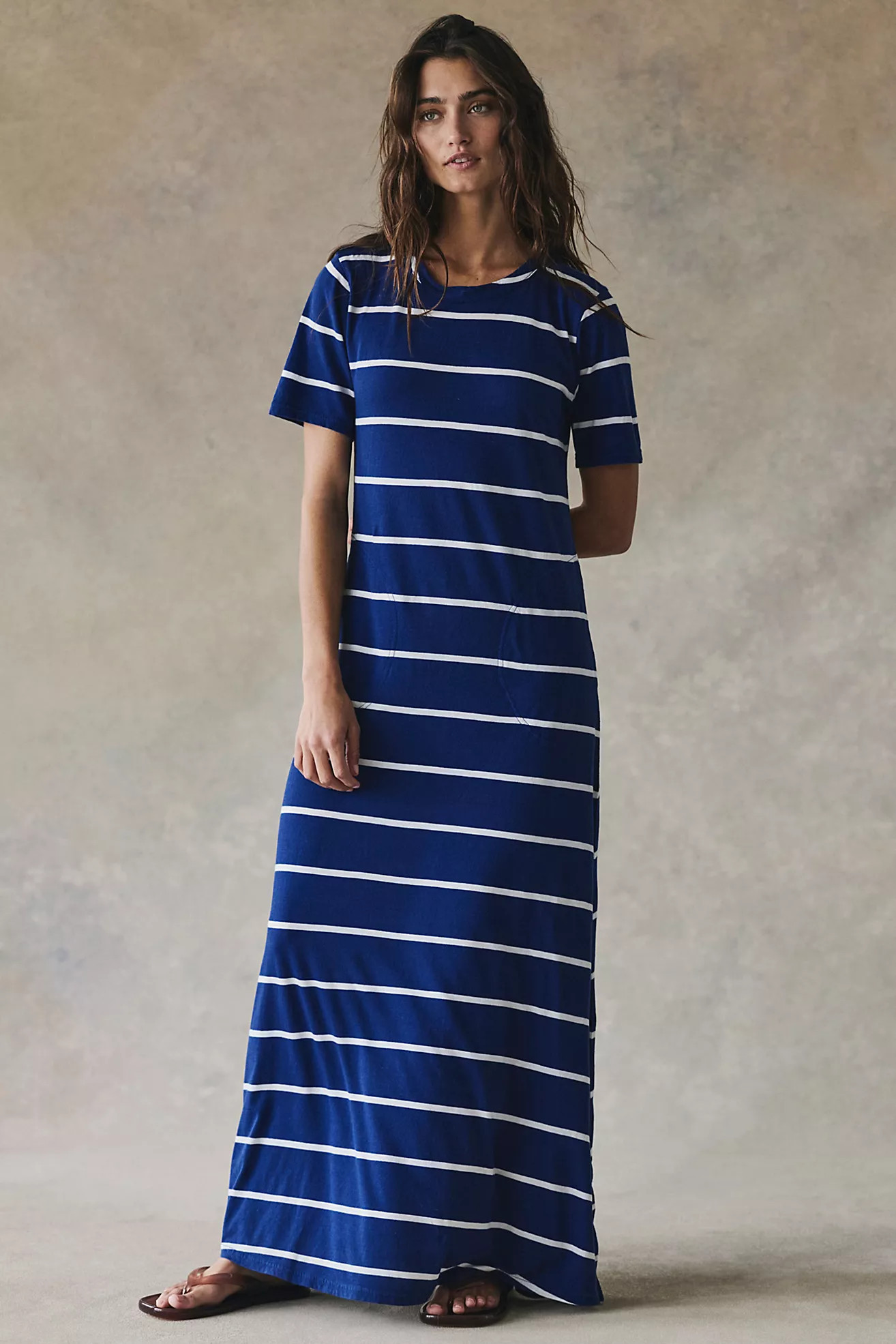 Sleek And Striped Cotton-Jersey Maxi Dress | Free People (Global - UK&FR Excluded)
