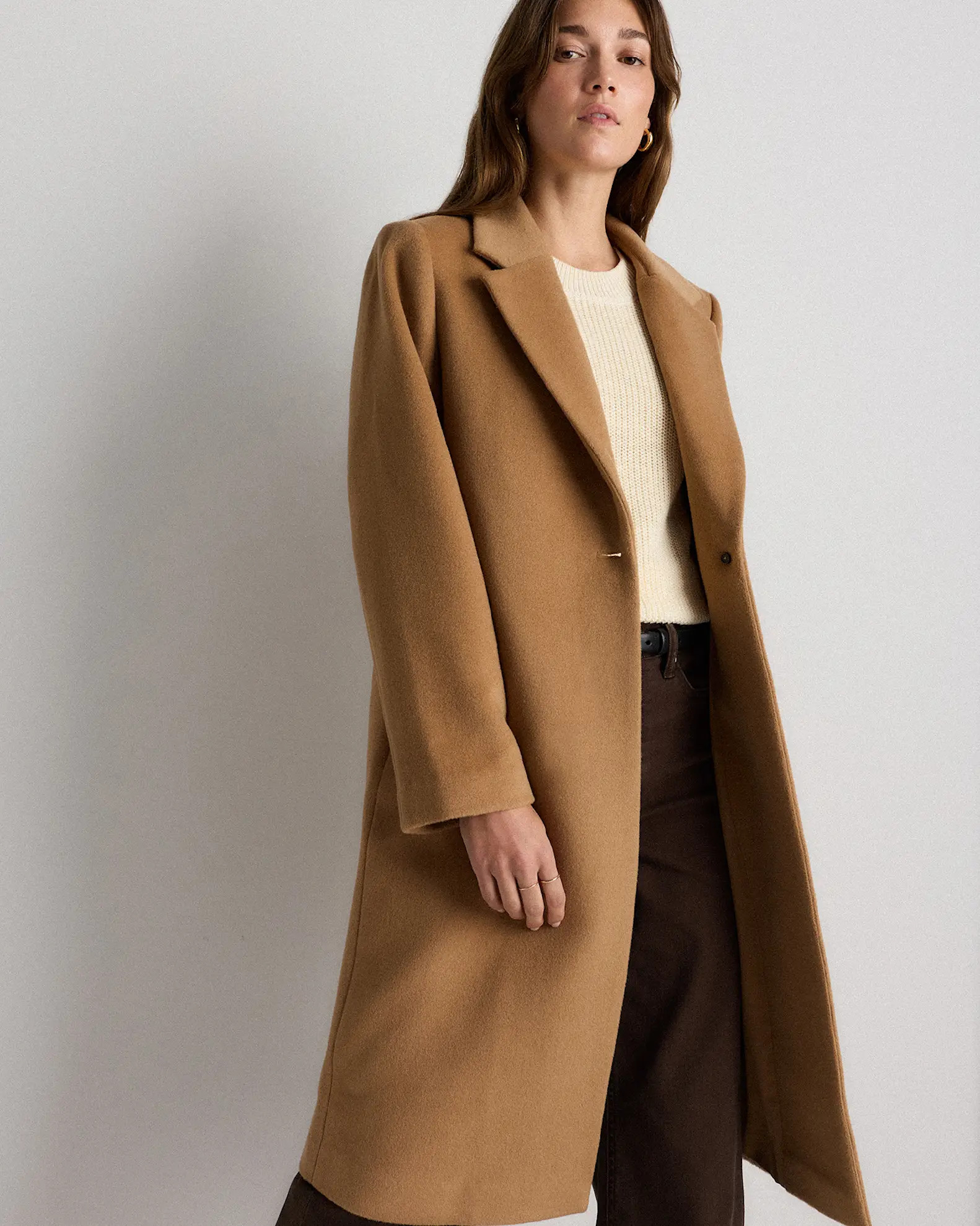 Wool Cashmere Classic Single-Breasted Coat | Quince