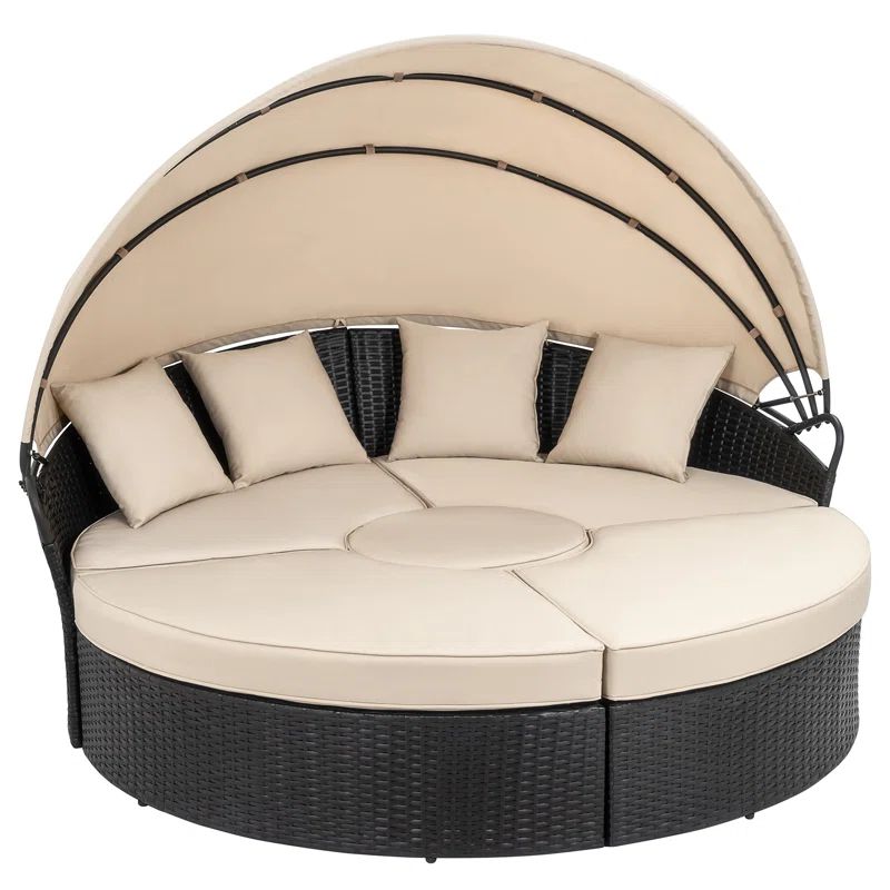 Antoanela 64.16'' Wicker Outdoor Patio Daybed | Wayfair North America