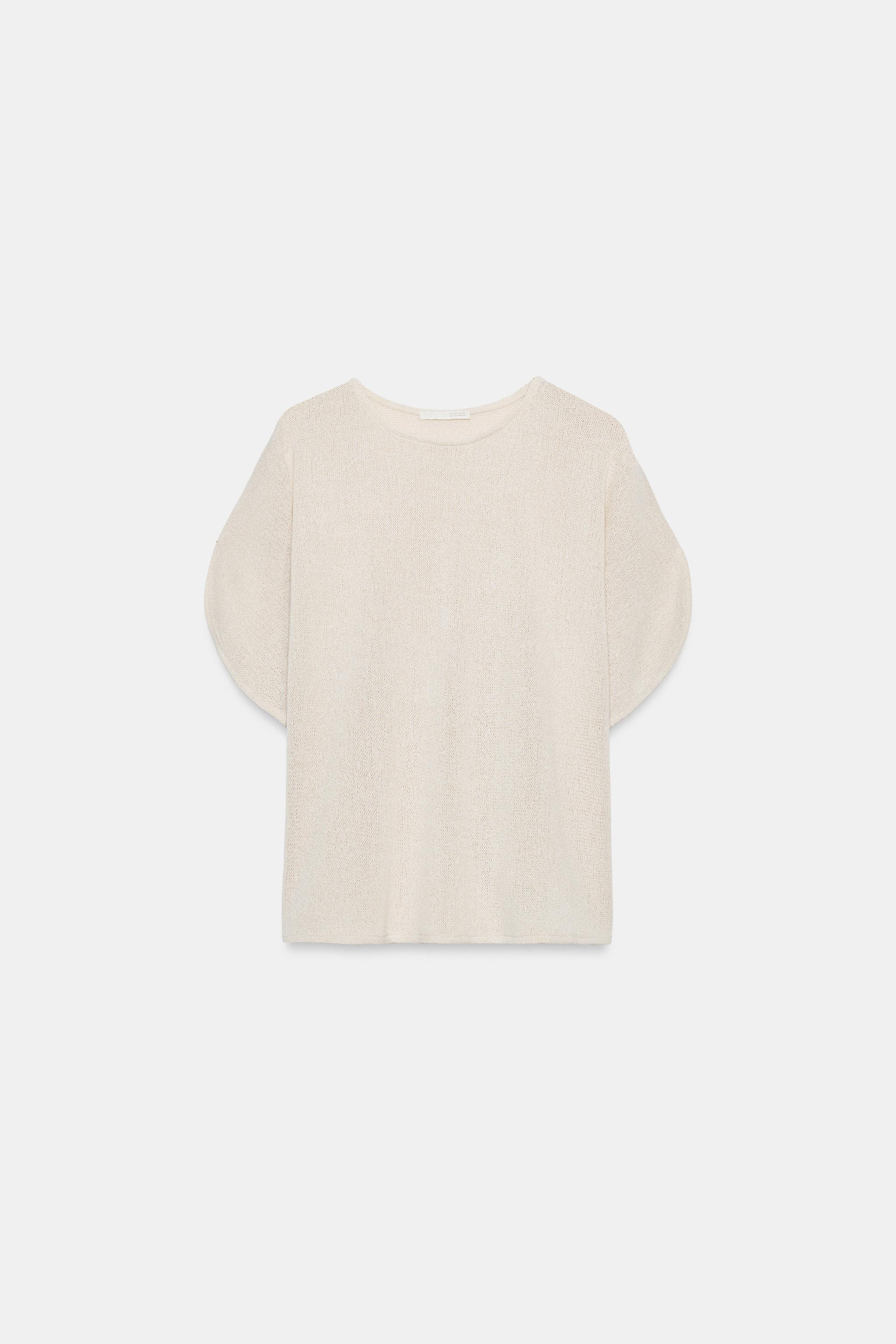 RUSTIC CAPE SLEEVE TOP | Zara UK