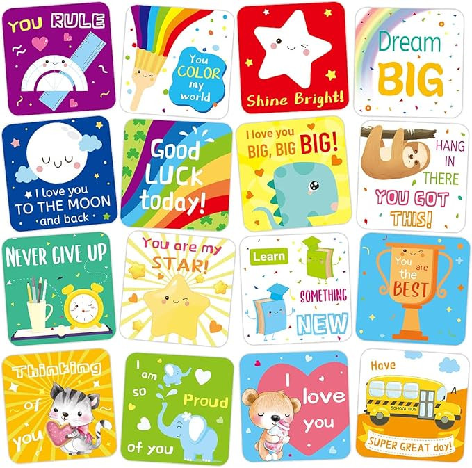 FANCY LAND 60 Lunch Box Notes for Kids Cute Motivational and Inspirational Thinking of You Cards ... | Amazon (US)
