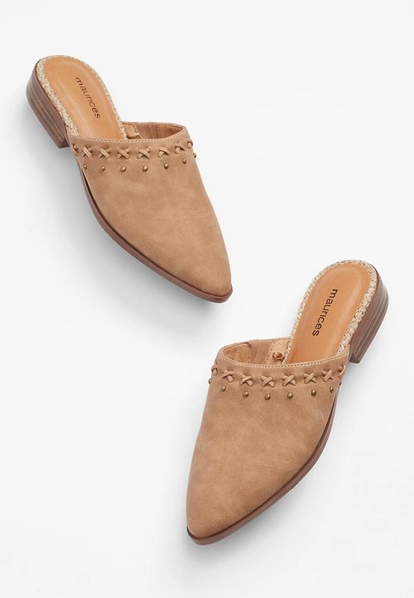 Tatum Studded Flat Mule | Maurices