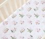 Holly Jolly Blush Santa Organic Crib Fitted Sheet | Pottery Barn Kids