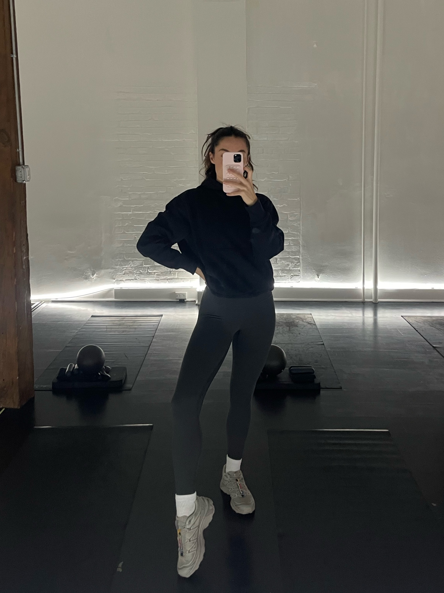 OOTD ✨ pilates outfit

Workout outfit, pilates, Pilates workout, black hoodie, Lululemon, sneakers, white socks, winter ootd, what to wear to pilates, women’s sneakers, grey sneakers, grey leggings 

#LTKFitness #LTKStyleTip #LTKActive