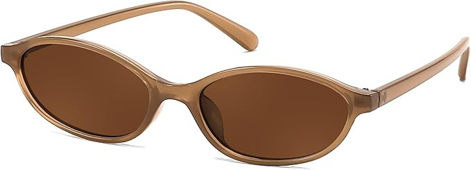 FEISEDY Retro Oval Cat Eye Sunglasses for Women 90s Narrow Lightweight Shades Y2k Trendy Sunnies ... | Amazon (US)