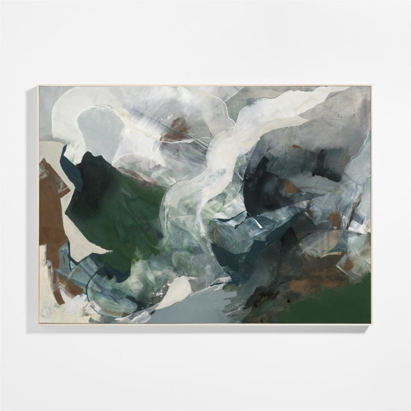 "Forest Movement" Framed Green Abstract Wall Art Print 71"x51" by Britt McGraw + Reviews | Crate ... | Crate & Barrel