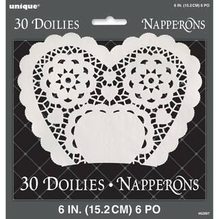 6" White Heart Paper Doilies, 30ct | Michaels Stores