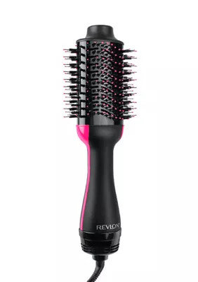 One-Step Hair Dryer & Volumizer Hot Air Brush, Black/Pink | Belk