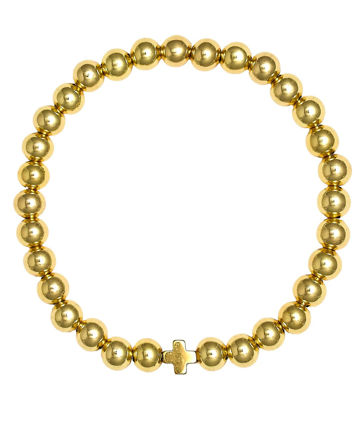 Hadley Cross -  18k Gold Plated Beaded Bracelets | Lisi Lerch Inc