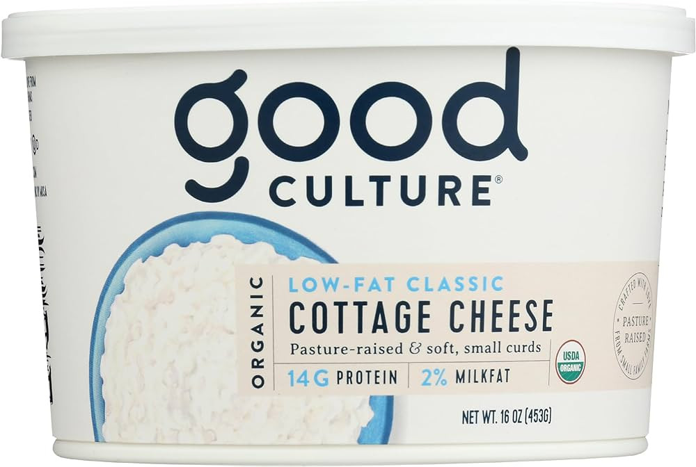 Good Culture Cottage Cheese Organic 2% Low-Fat Classic, 16 Ounce | Amazon (US)