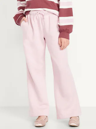 Favorite Fleece High-Waisted Wide-Leg Sweatpants for Girls | Old Navy | Old Navy (US)