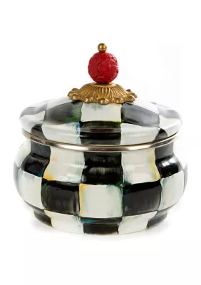 MacKenzie-Childs Courtly Check 20 Ounce Enamel Squashed Pot | Belk