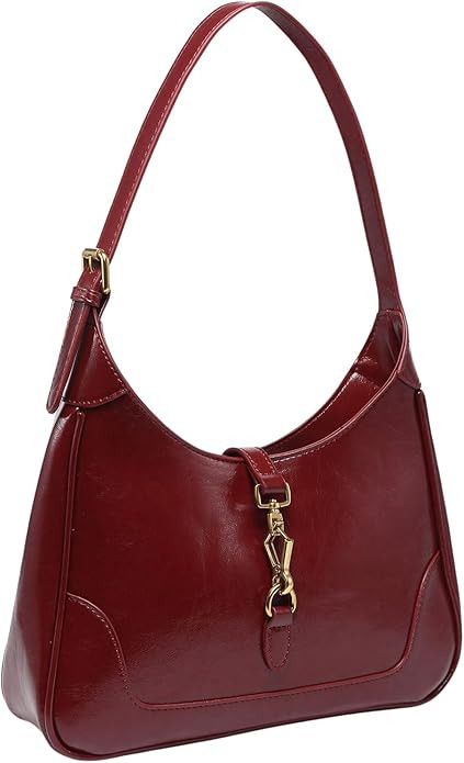 OYOANGLE Women's PU Leather Shoulder Bags Clasp Zipper Top Handle Handbags Adjustable Strap Vinta... | Amazon (US)