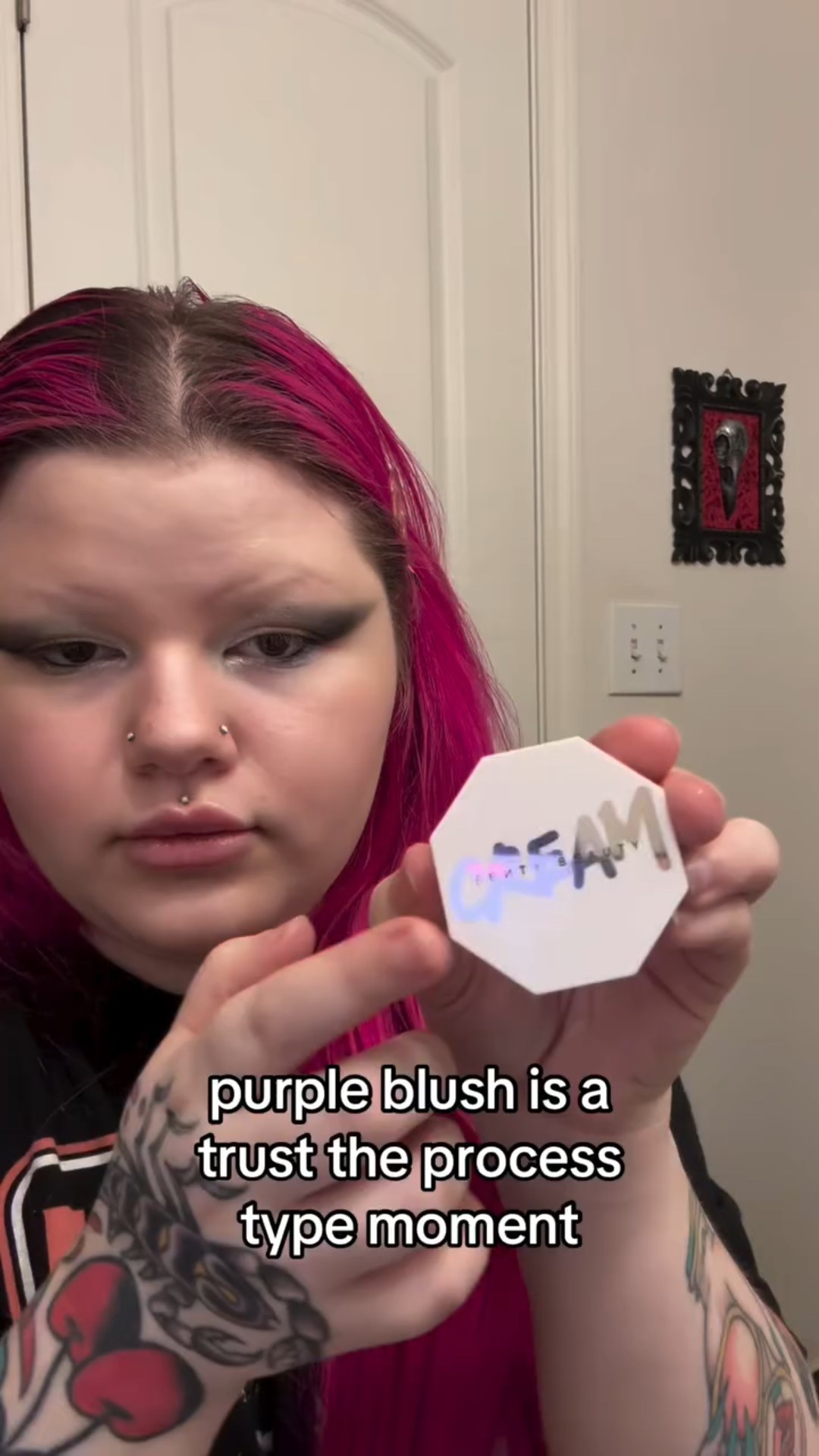 Would you try a purple blush? I love this formula from @fentybeauty but this shade is probably my least used blush, just because it’s so unique!

makeup • purple blush • creative makeup • unique makeup • alternative style • alt • goth gf • egirl • beauty