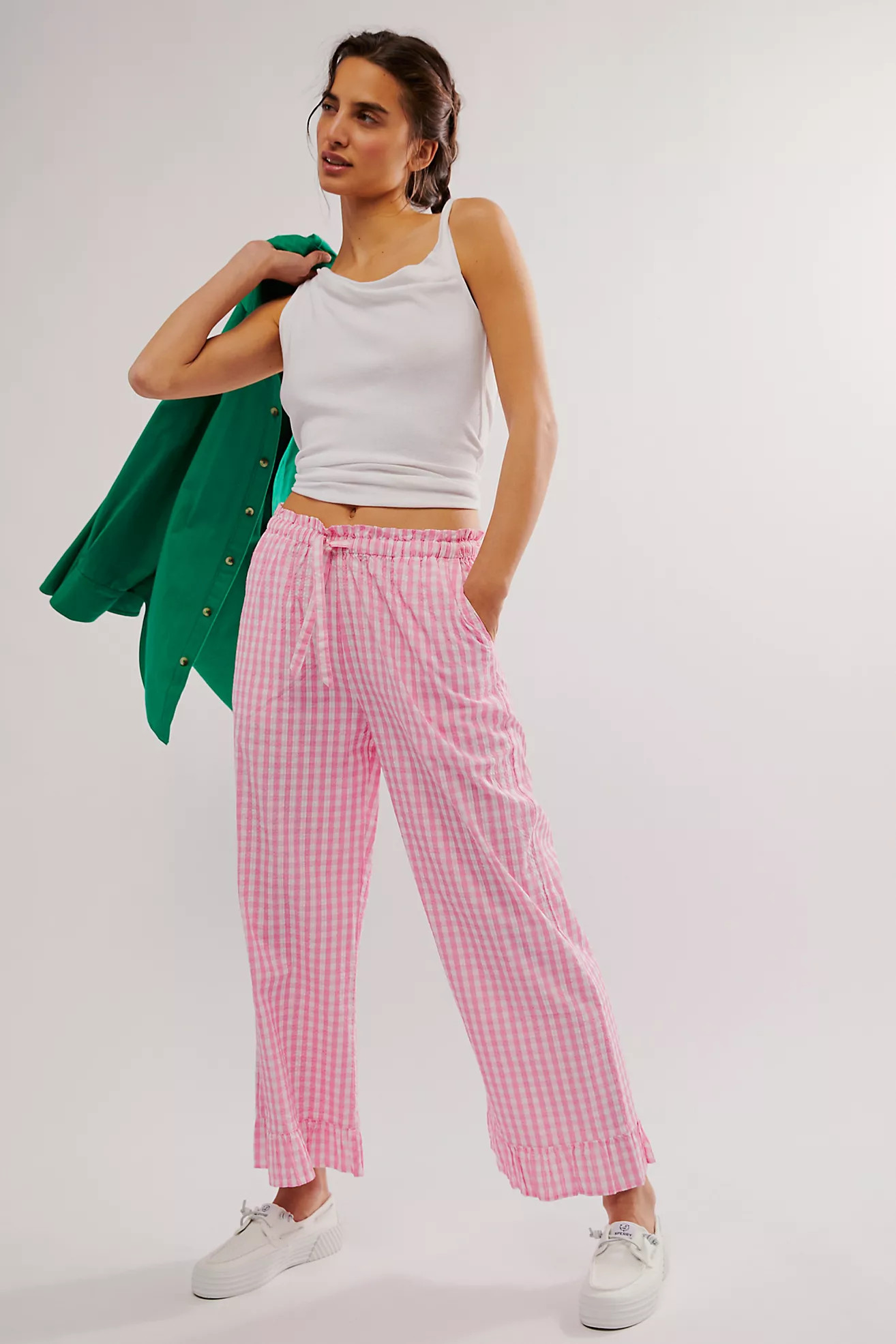 Damson Madder Paddy Ruffle Pajama Trousers | Free People (UK)
