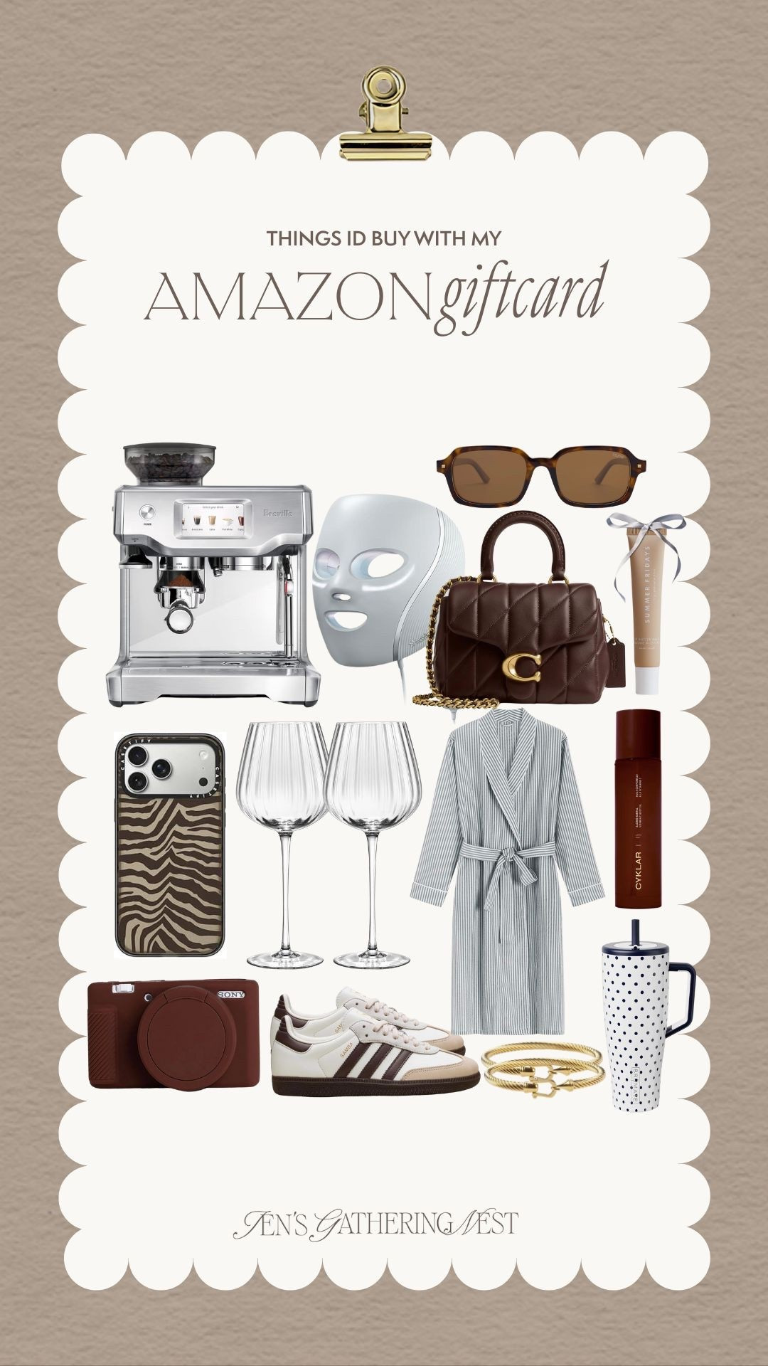 Would I buy with my Christmas Amazon gift card? This is it.✨

#Amazon #AmazonFinds #WishList #treatyourself #wishlist #Breville #WineGlasses #Sneakers #SkinCare #Beauty #iPhone17PhoneCase #Coach #RedLightTherapy #RedLightMask #Jewelry #CoffeeMachine #CameraCase

#LTKdayinmylife #LTKselfcare #LTKGiftGuide