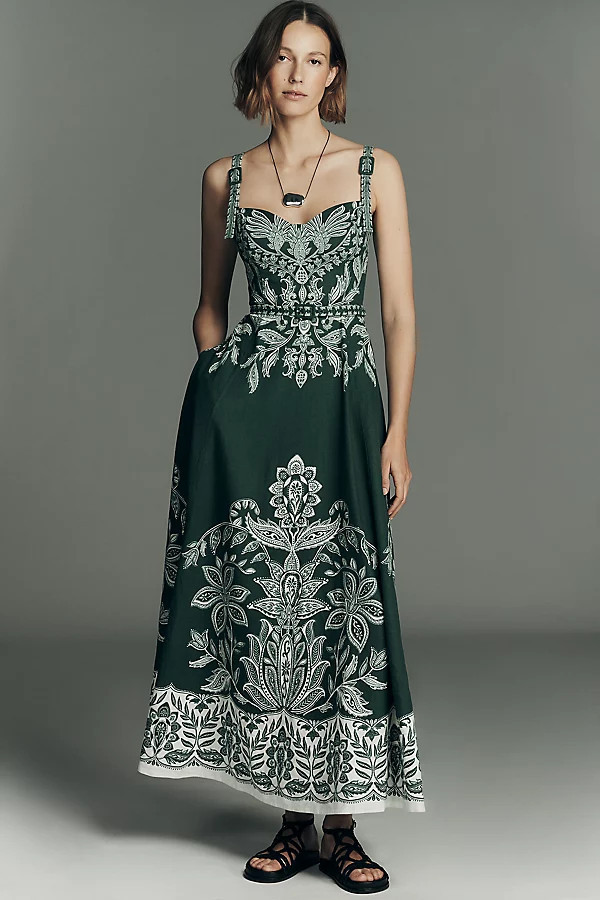 Miranda A-Line Sweetheart Midi Dress | Anthropologie (US)