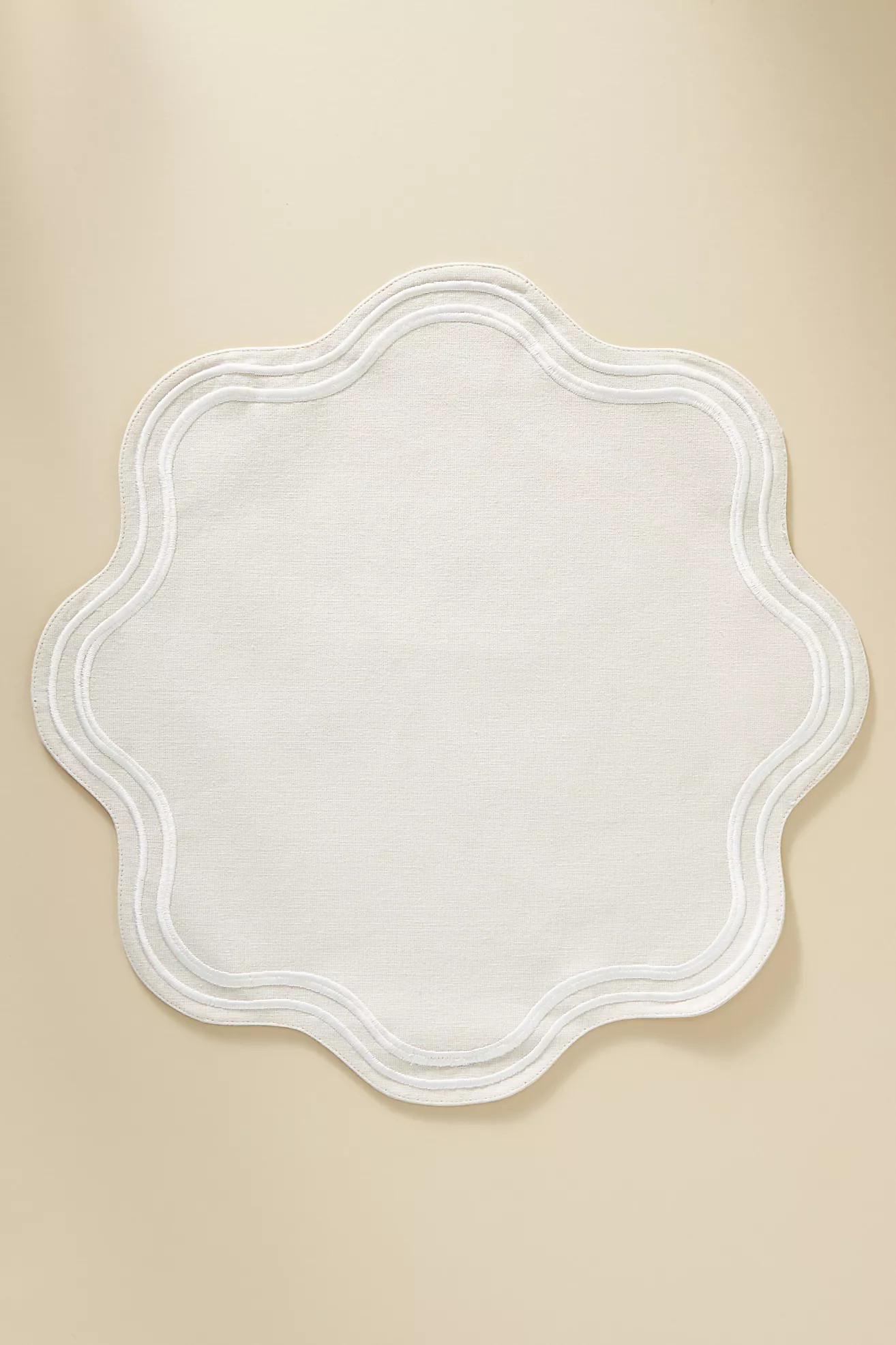 Madeline Embroidered Round Placemat | Anthropologie (US)