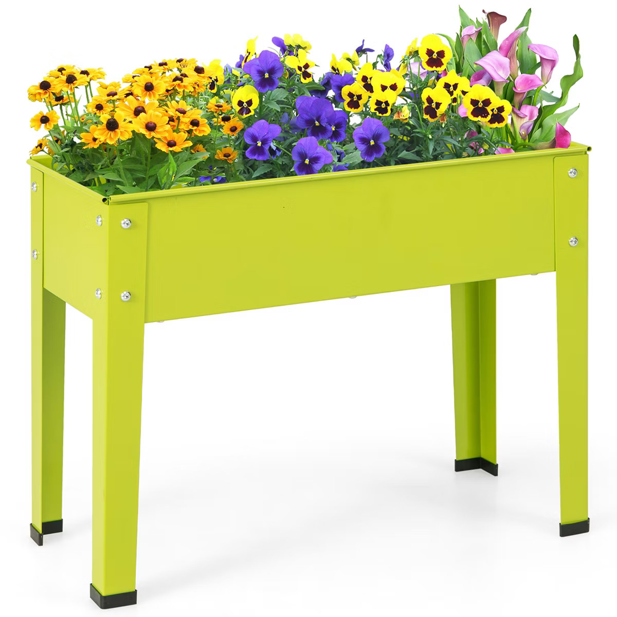 Costway 24" Raised Garden Bed with Legs Metal Elevated Planter Box Drainage Hole Backyard Green | Target