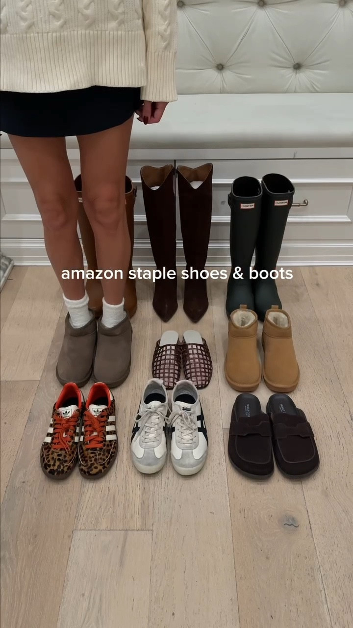 Amazon staple shoes & boots ✨

Hunter boots, Amazon fashion, leopard adidas, mini Ugg, Ugg dupe, fall boots, winter boots, women’s sneaker 

#LTKSeasonal #LTKStyleTip #LTKShoeCrush