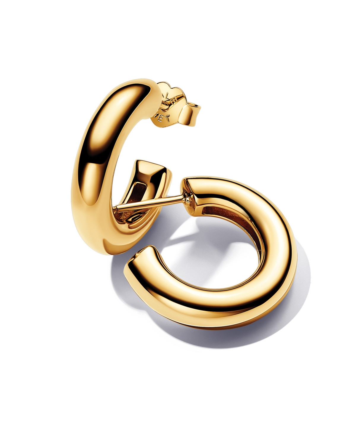 Pandora 14K Gold-Plated Round Open Hoop Earrings - Gold | Macy's