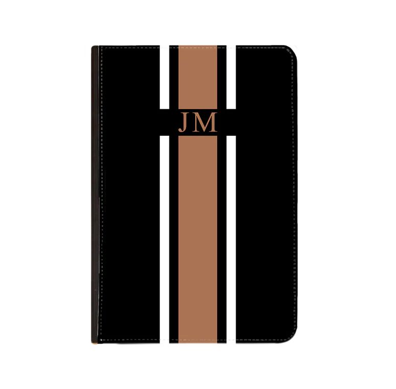 Lily & Bean Black with Tan Personalised Passport Cover | Lily and Bean