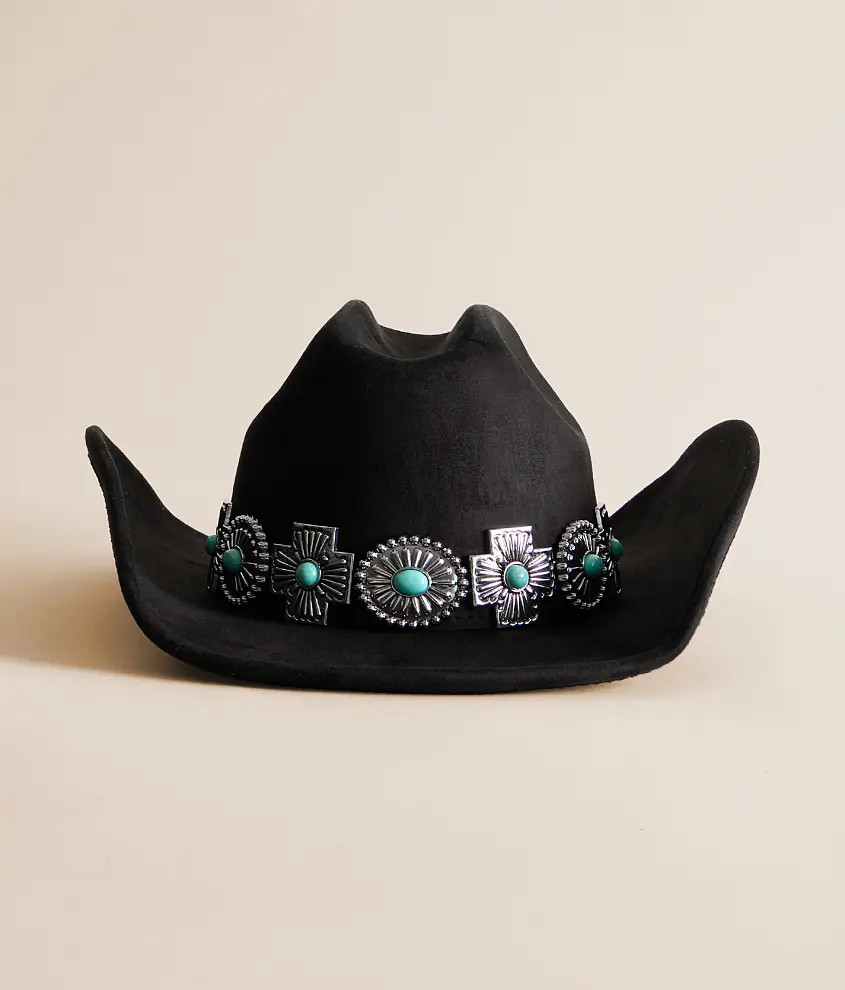 Western Turquoise Concho Cowboy Hat | Buckle