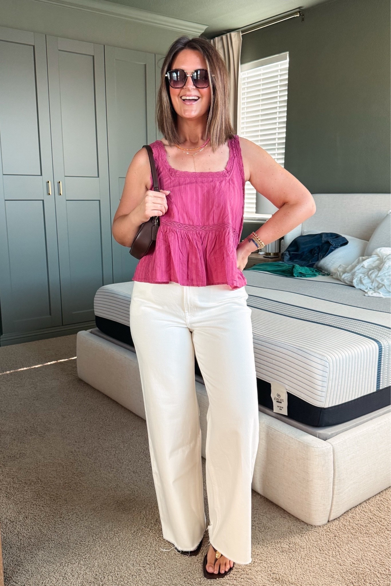 25% off dresses from Abercrombie! Use code AFLTK (stackable) for an additional 20% off almost everything online!

Summer date night outfit
Pajamas, large
Jeans, 31R
Top, medium (size down)
Sandals, true size 10

Size 12, midsize, white jeans, white pants, summer outfit, happy hour outfit, jeans and a cute top @abercrombie

#LTKootd #LTKMidsize #LTKOver40