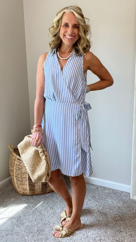 The PERFECT summer dress. A true wrap. I’m in a small, but definitely need an XS. 

Add a blazer for work or sneakers for play  

#LTKfindsunder100 #LTKstyletip #LTKover40