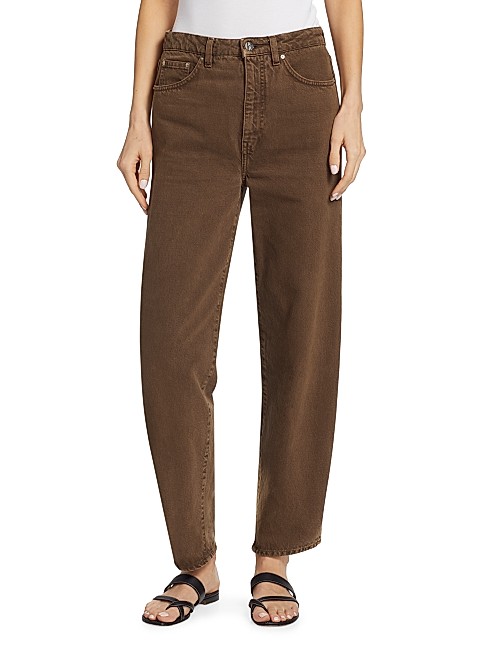 Barrel Leg Mid-Rise Jeans | Saks Fifth Avenue