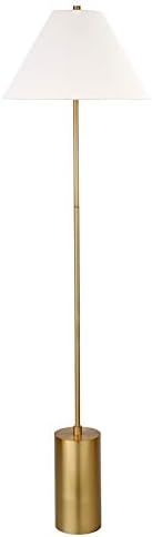Somerset 64" Tall Floor Lamp with Fabric Shade in Brass/White | Amazon (US)