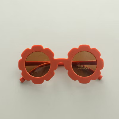 MyKids-USA Kids Boy And Girl Flower Frame Shape Cute Fashion Sunglasses Orange Average Size (0-12Y) | Target