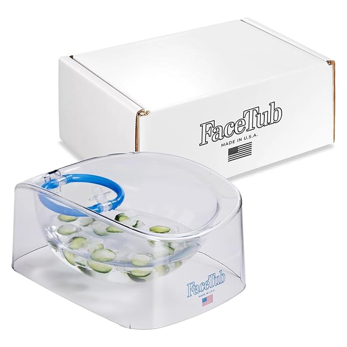 The FaceTub Cold Ice Bath, Premium Face Bowl For Ice, Face Tub Facial Cold Plunge to Support Skin... | Amazon (US)